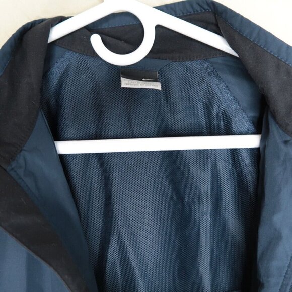 Vintage Y2K Nike MMIV Windbreaker Jacket Full Zip Navy Blue Green Women's Medium - Picture 11 of 14